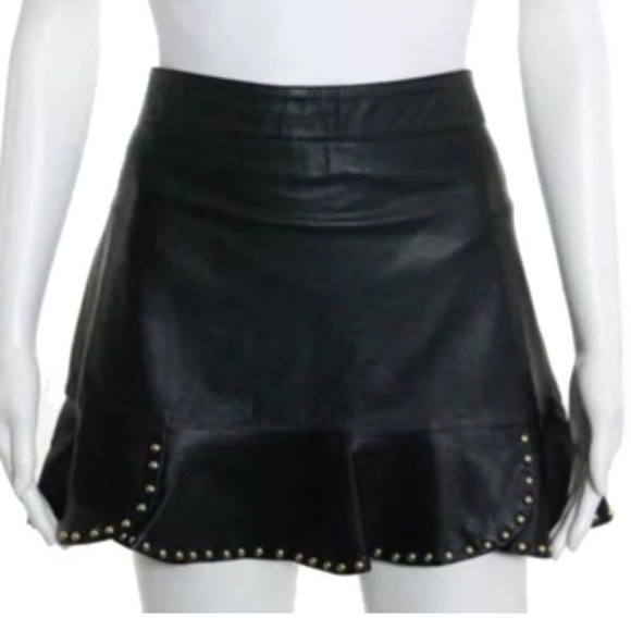 Zara Dresses & Skirts - Zara Woman Black Gold Stud Mini Skirt